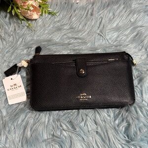 NWT Coach MC Noa Pop Up Messenger Crossbody in Pebbled Black Leather